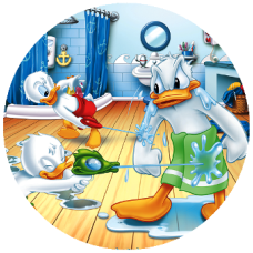 34118d Vafa rotunda Donald Duck si nepotii ratoi D 14,5 cm